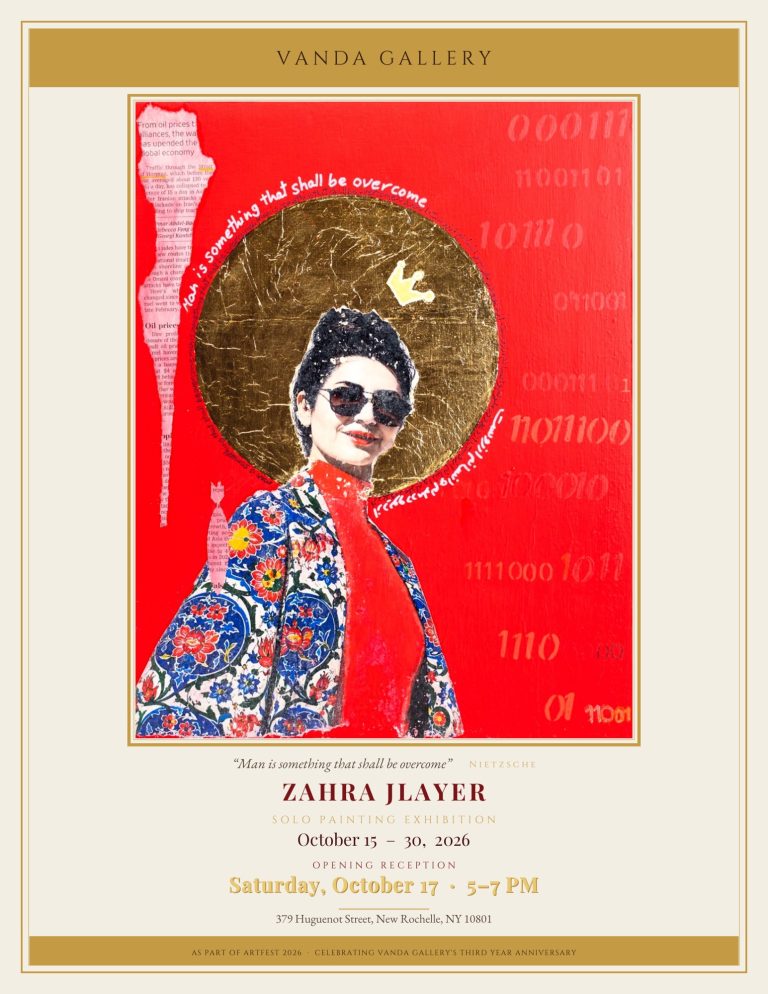 Image of Zahra on red background